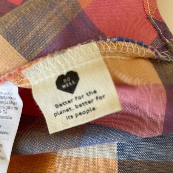 Madewell, Hilltop, Rainbow Madras Plaid, Boxy Shirt, Blue, Orange, Pink,… - Picture 13 of 14